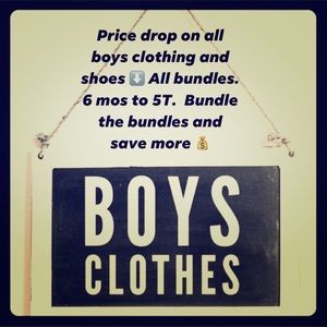 Boys clothing- size 6 mos to 12 yo single and bundles.